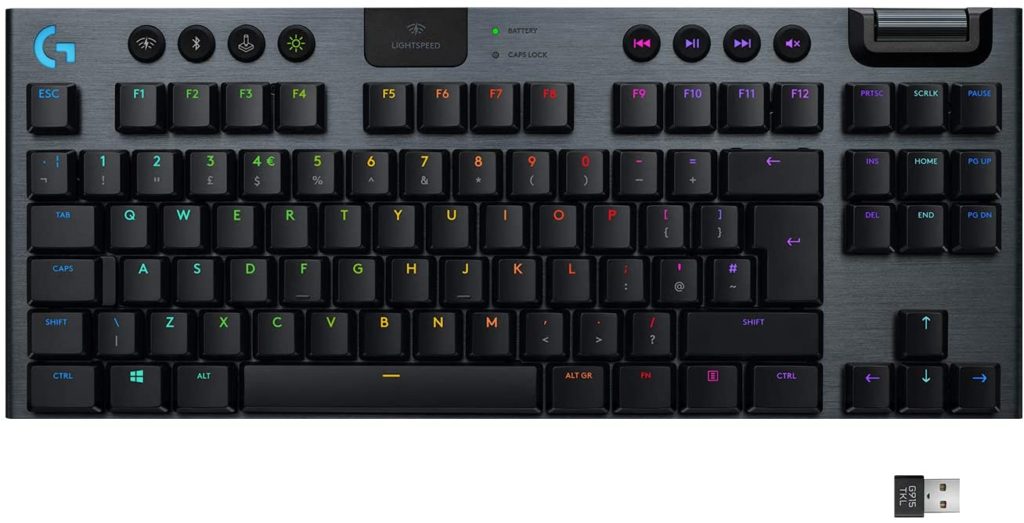 Logitech G915 TKL Tenkeyless Lightspeed Wireless RGB Mechanical Gaming Keyboard best tenkeyless mechanical keyboard
